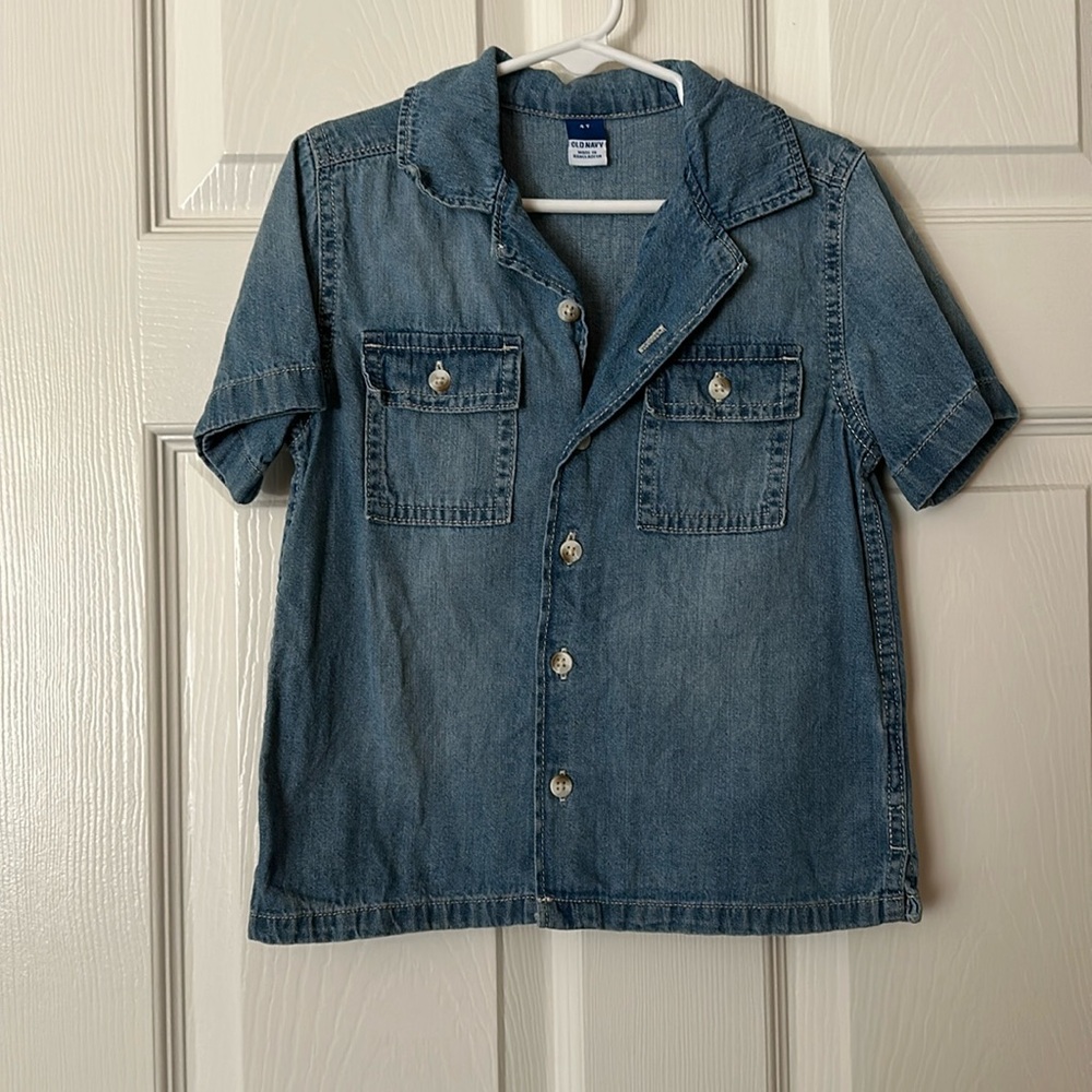 Old Navy Blue Kids Button Down Shirt